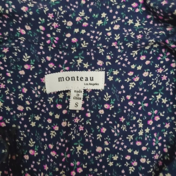 MONTEAU Los Angeles- Vintage Style Button Down Collar Dress - Picture 6 of 12